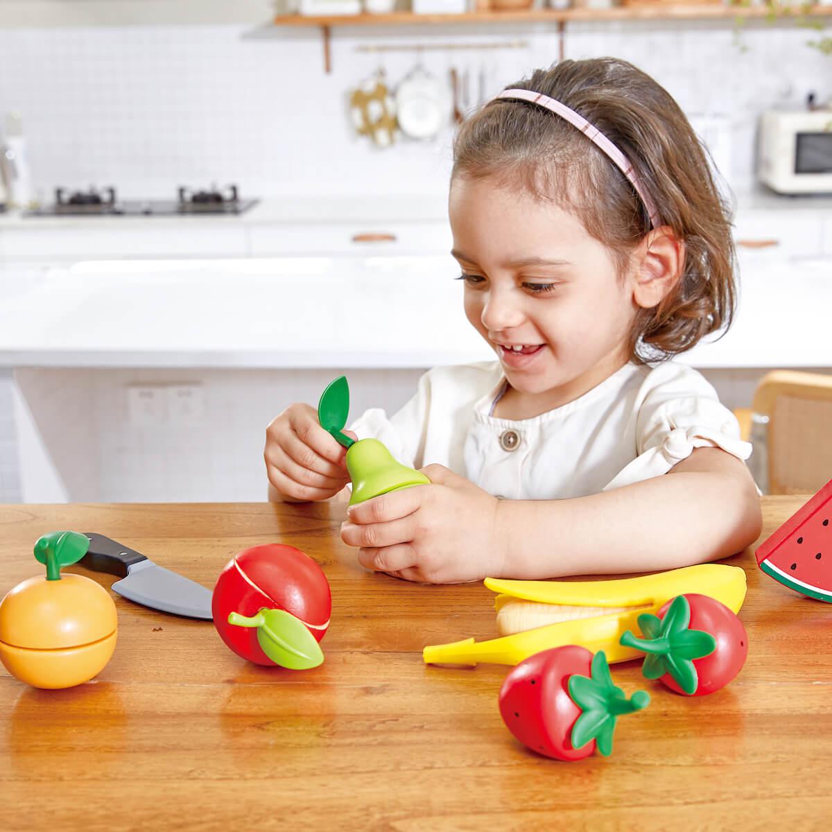 Jeu imitation plateau de fruits Hape