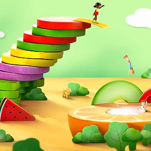 Jeu imitation plateau de fruits Hape