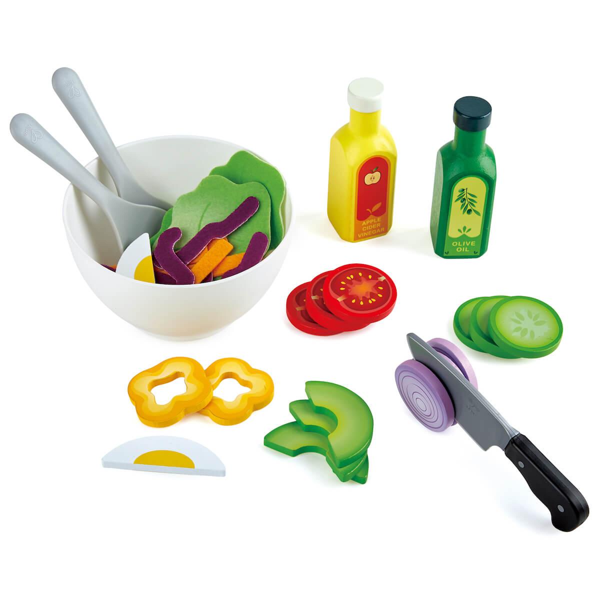 Jeu imitation plateau de salade Hape