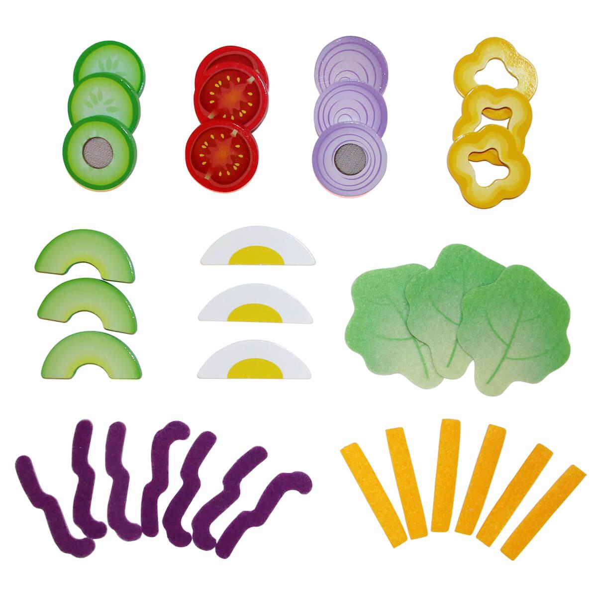 Jeu imitation plateau de salade Hape