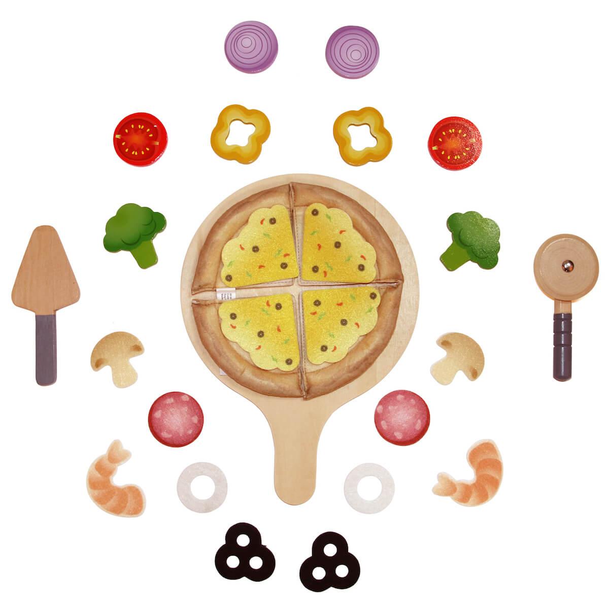 Jeu imitation plateau pizza Hape
