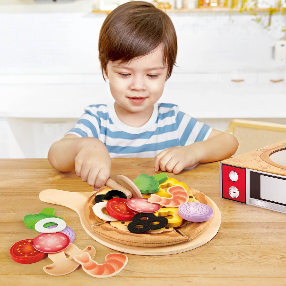 Jeu imitation plateau pizza Hape