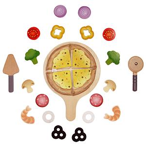 Jeu imitation plateau pizza Hape