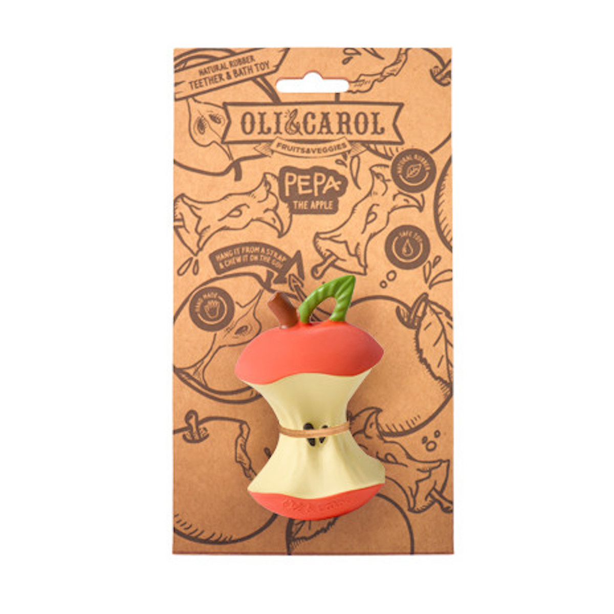 Jouet à mordiller PEPA THE APPPLE Oli and Carol