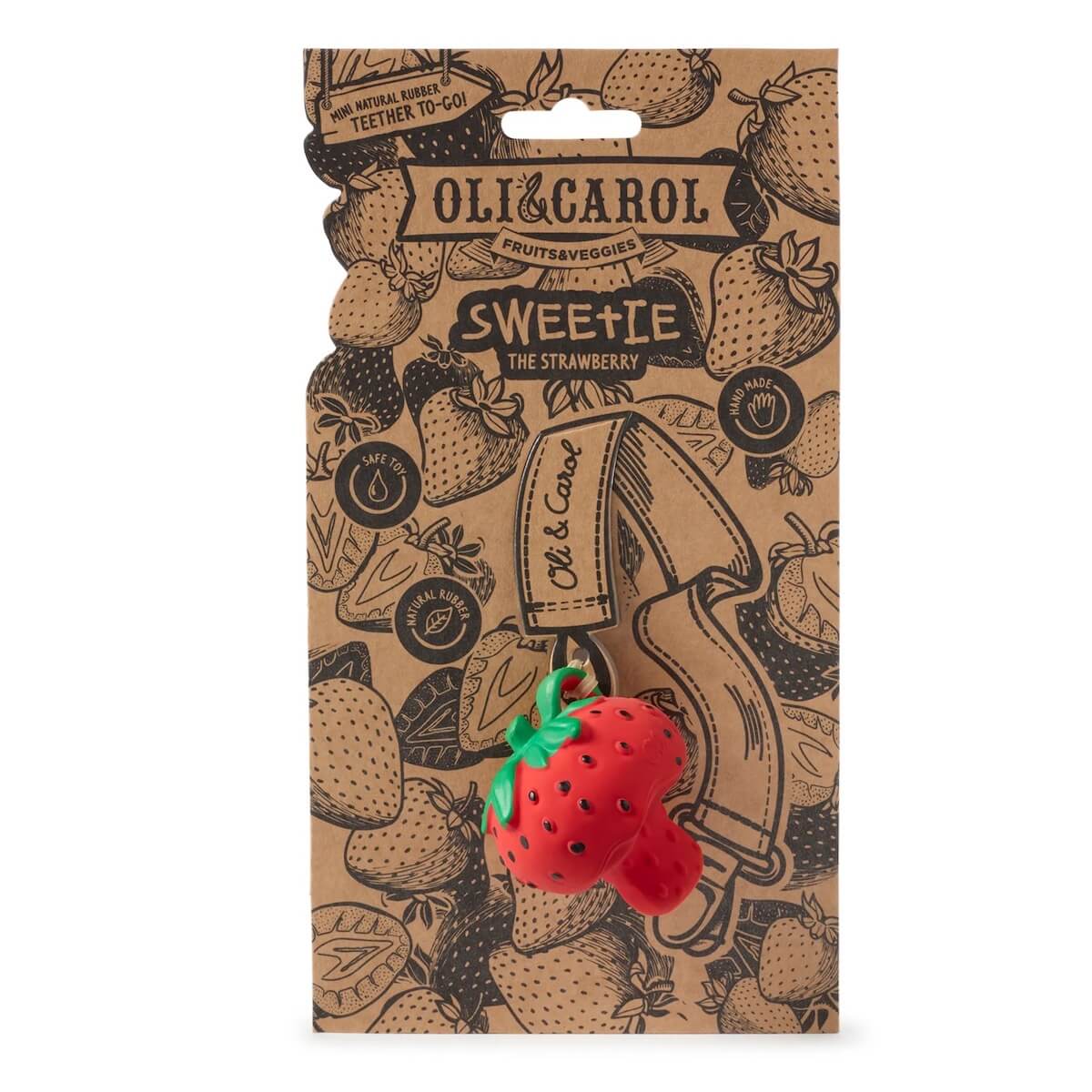 Jouet à mordiller SWEETIE THE STRAWBERRY Oli and Carol