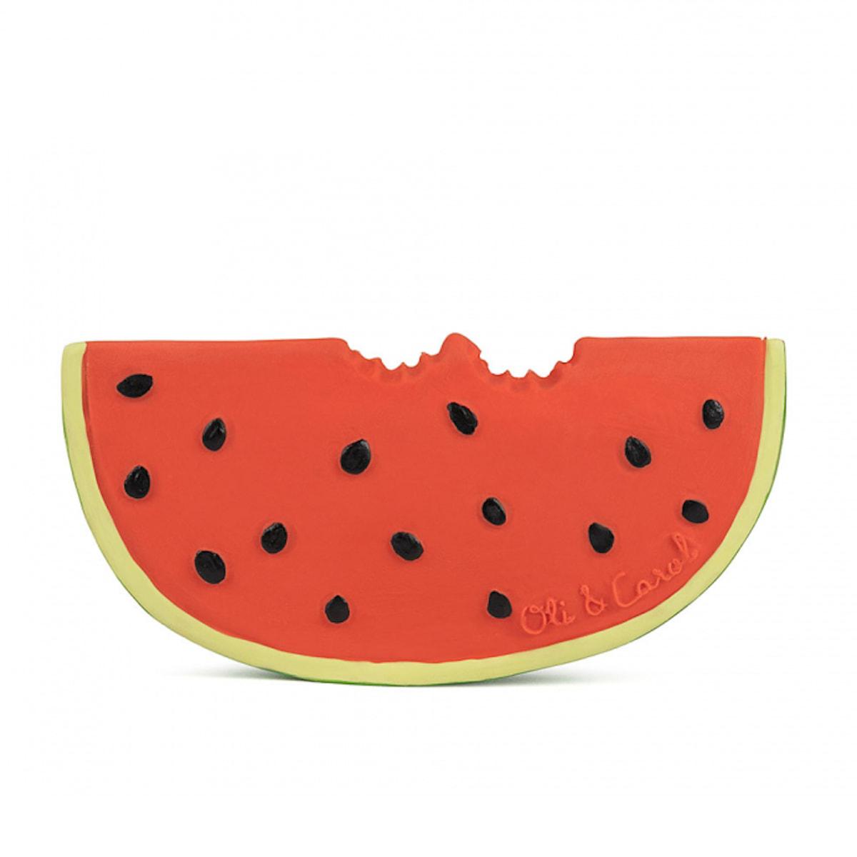 Jouet à mordiller WALLY THE WATERMELON Oli and Carol rouge