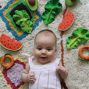 Jouet à mordiller WALLY THE WATERMELON Oli and Carol rouge