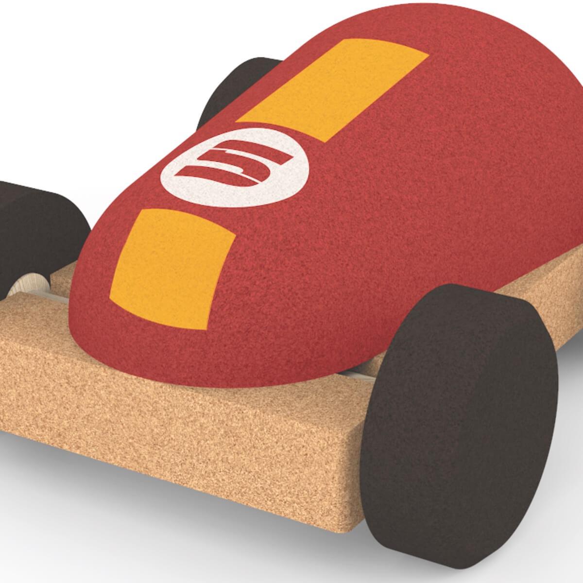 Jouet à pousser RACING CAR 5 Elou rouge