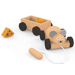 Jouet à tirer MOUSE TRAILER Elou