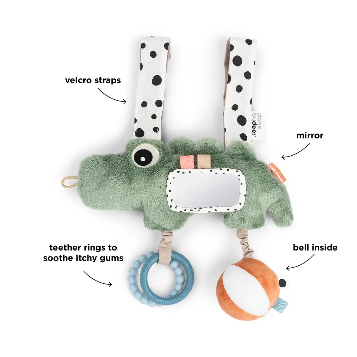 Jouet d'activité suspendu Croco Done by deer Green