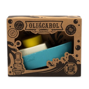Jouet de bain UPCYCLED BOAT Oli and Carol yellow