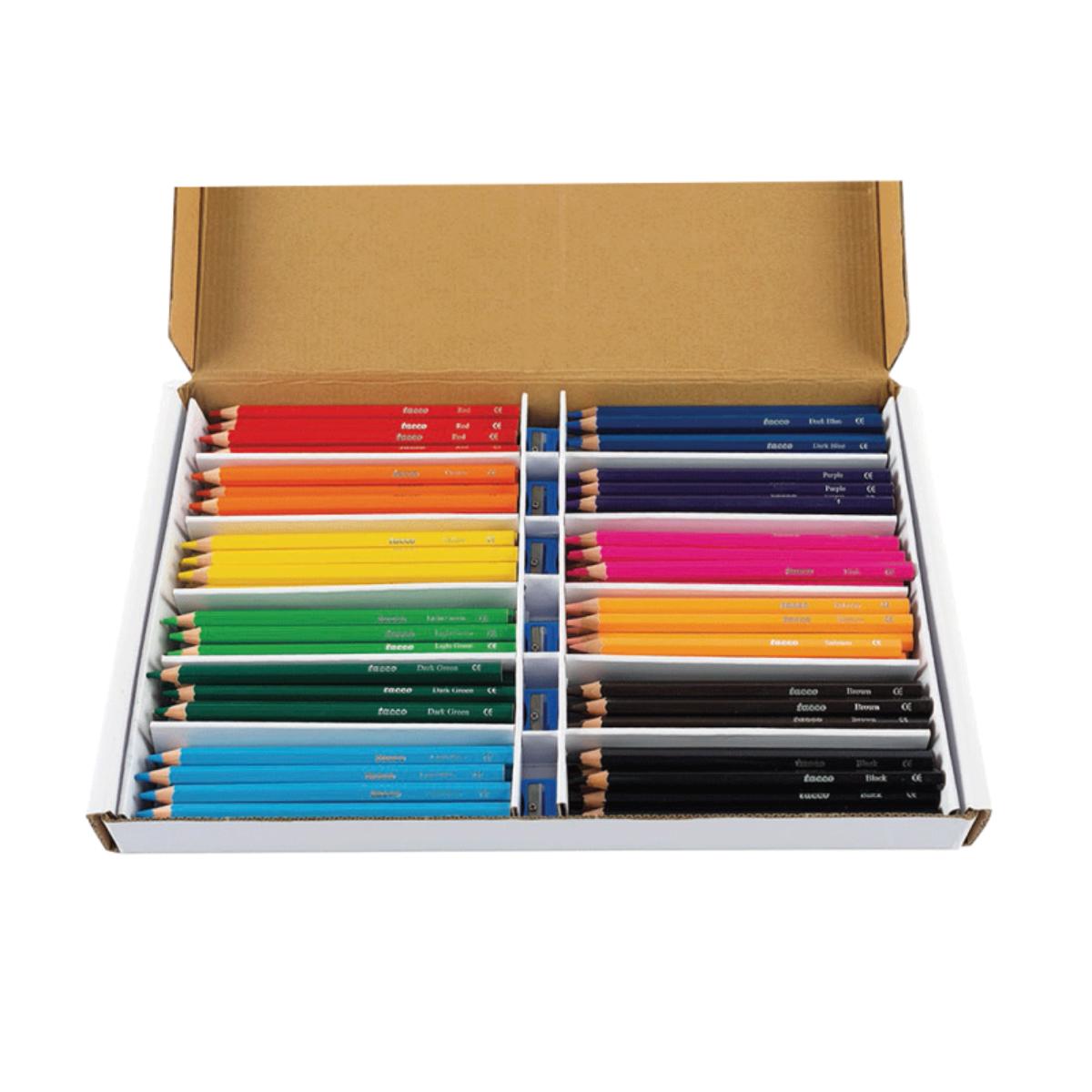 Jumbo crayons de couleur 144 pcs. Beleduc