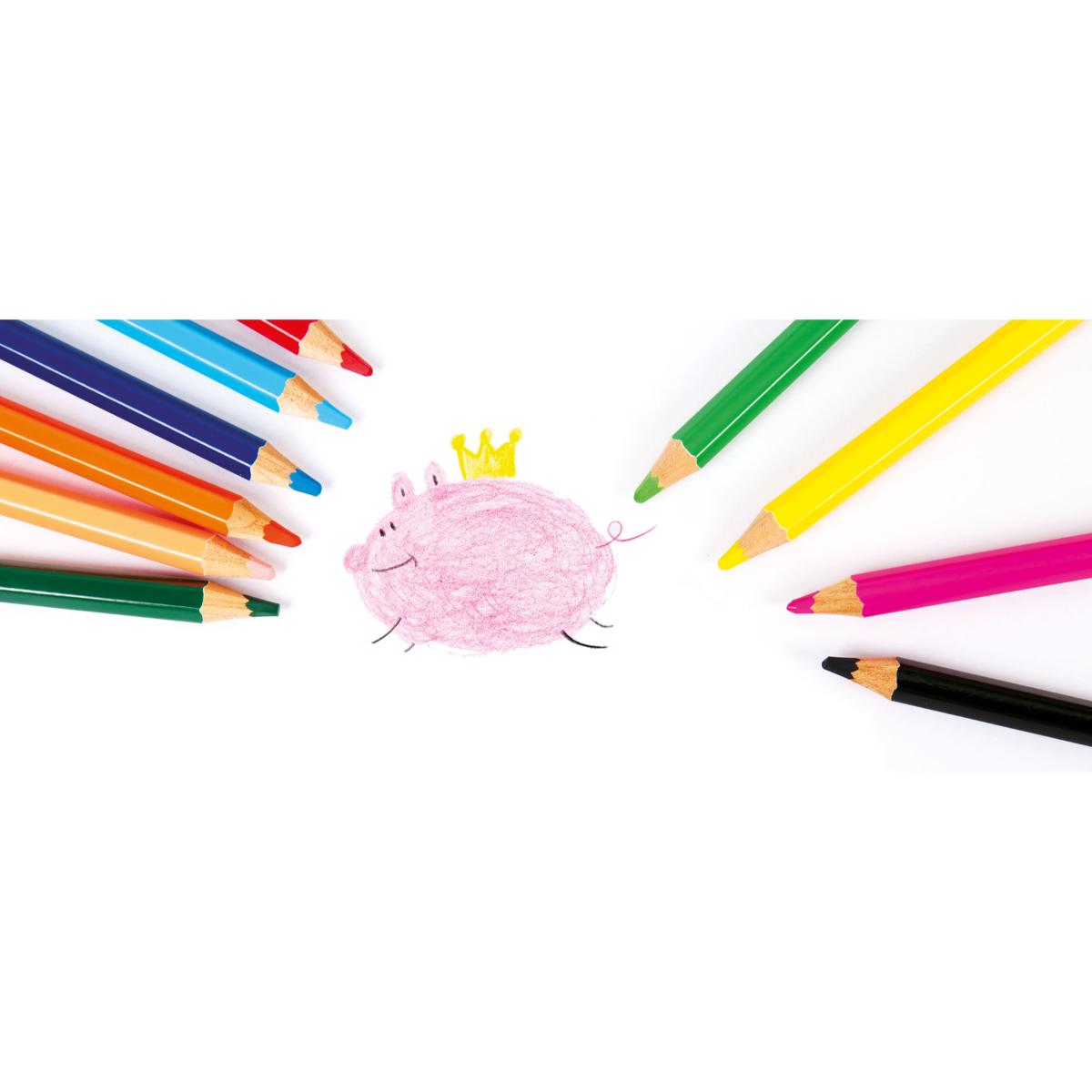 Jumbo crayons de couleur 144 pcs. Beleduc