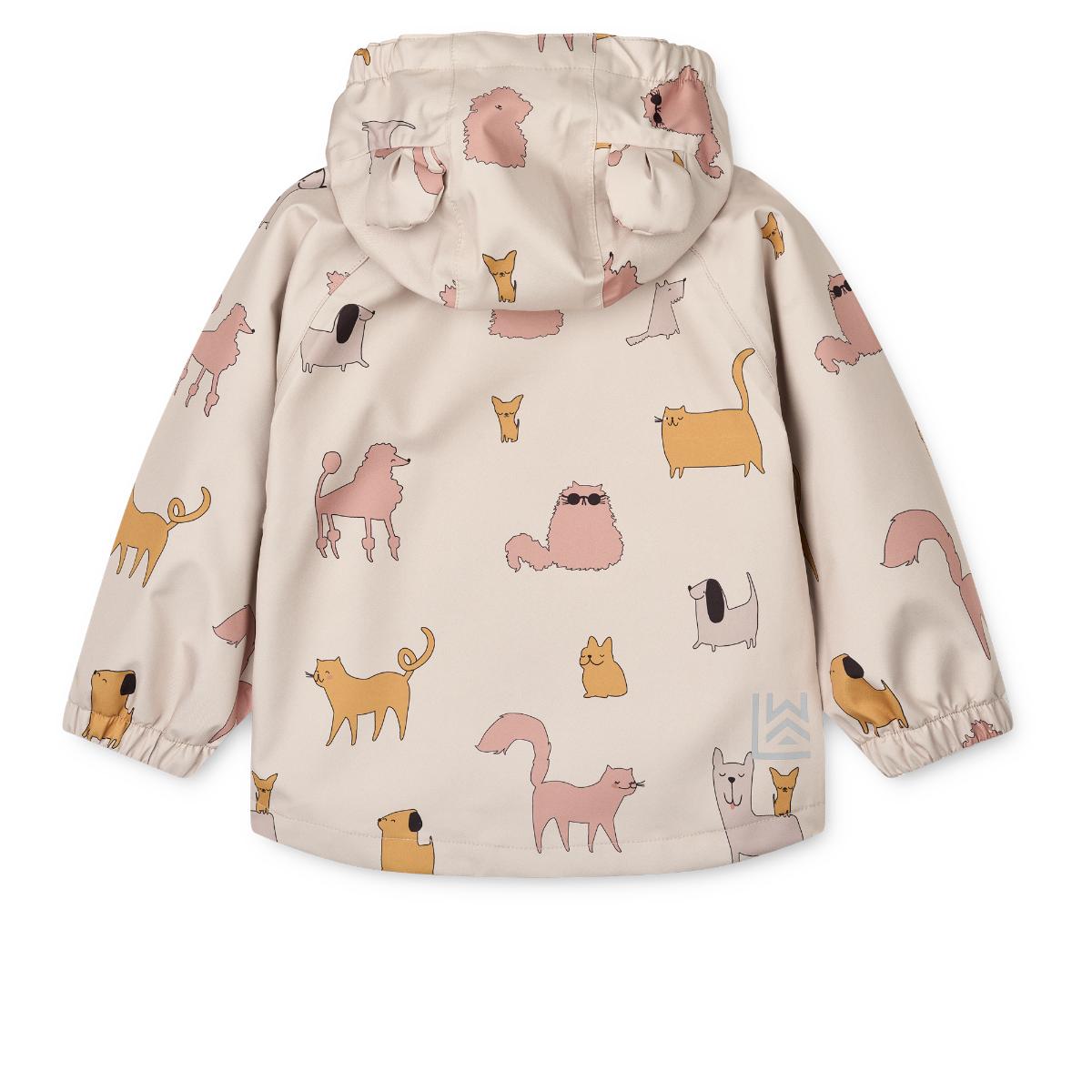 Kit de vêtements de pluie MANU 98 Liewood Cats and Dogs sandy