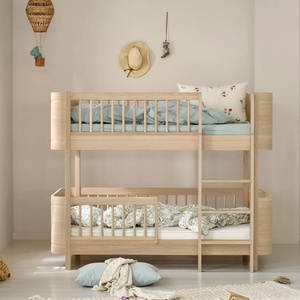 Kit transformation Lit bébé + lit junior au lit superposé mi-hauteur Mini+ Oliver Furniture chêne