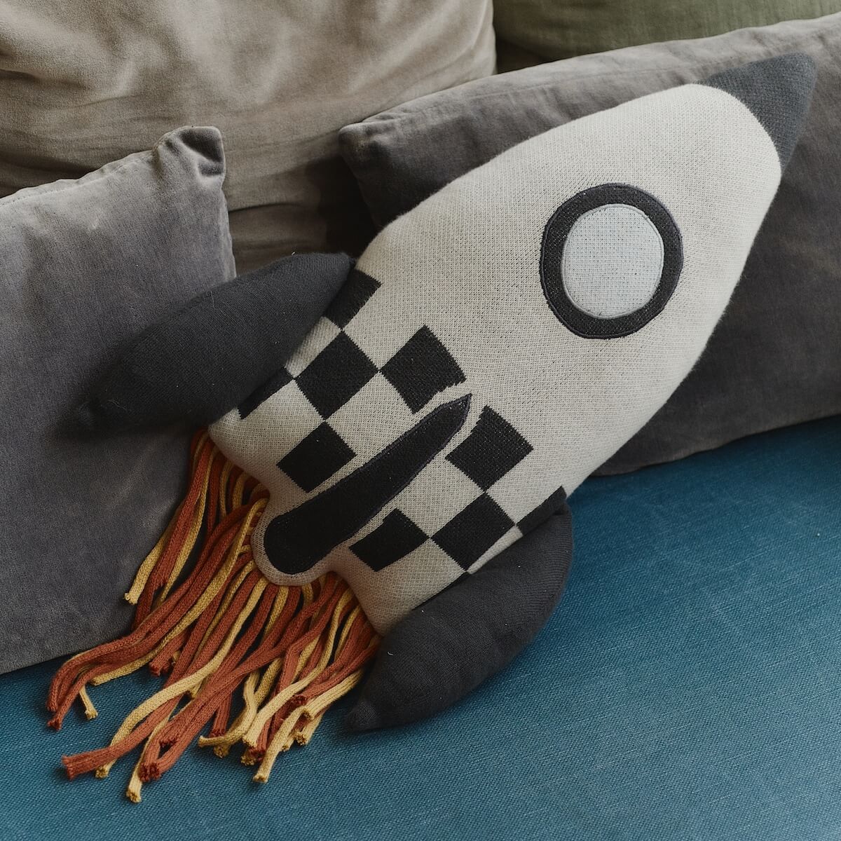 Knitted Cushion ROCKET 22x41cm Lorena Canals