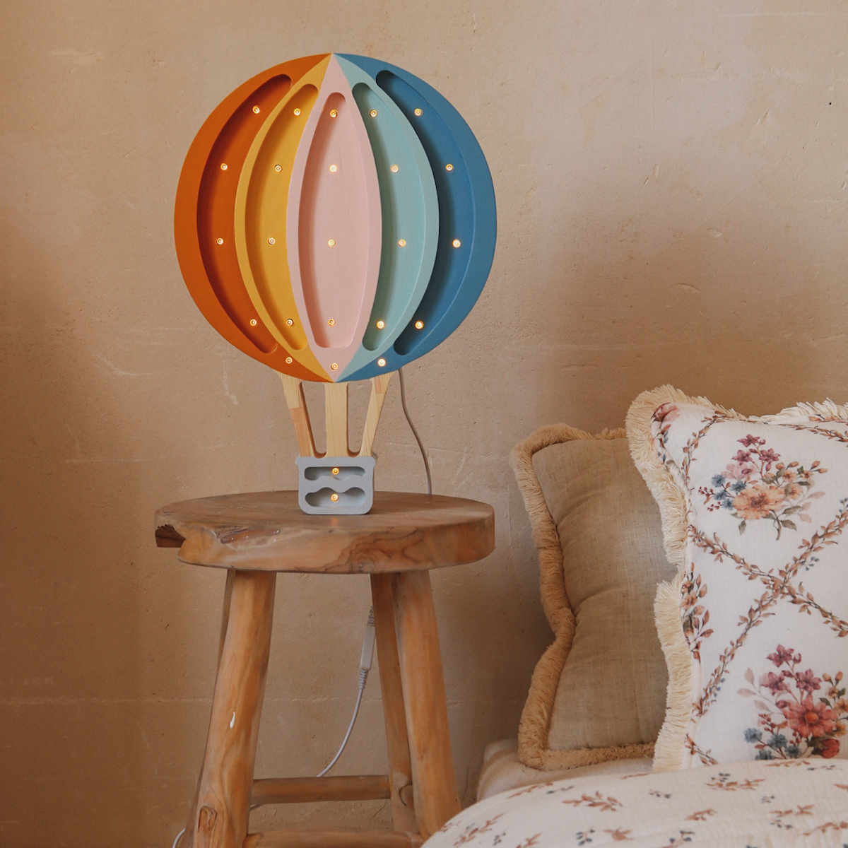 Lampe lumières HOT AIR BALOON Little Lights retro rainbow