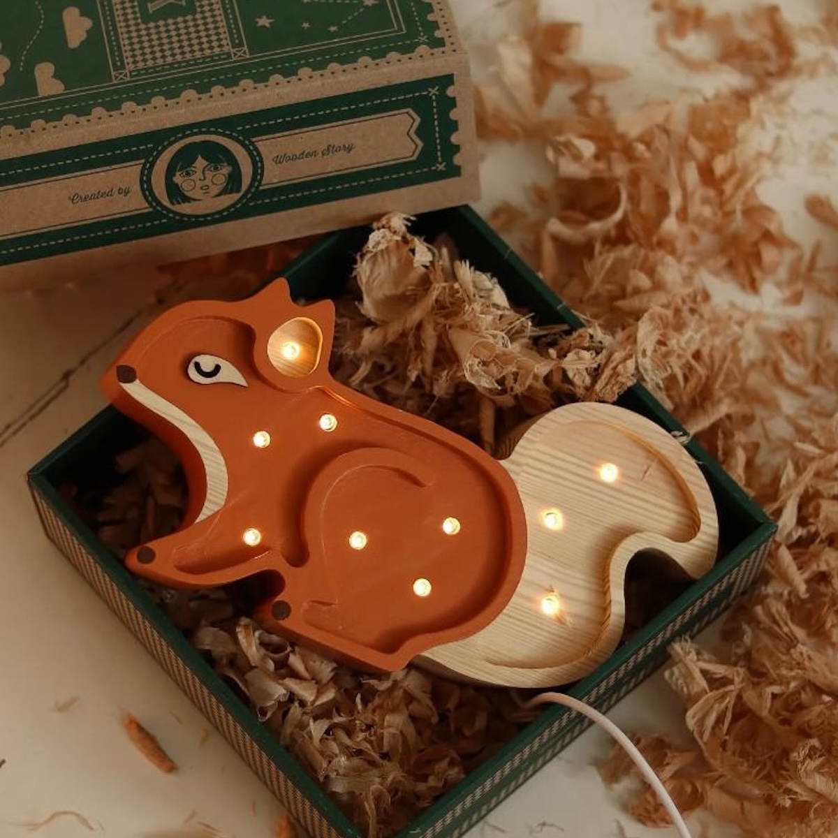 Lampe lumières mini SQUIRREL Little Lights ginger wood