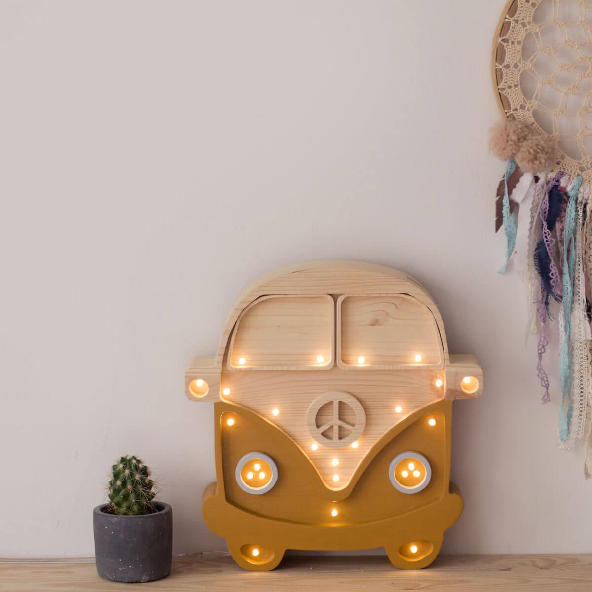 Lampe lumières VAN Little Lights mustard-wood