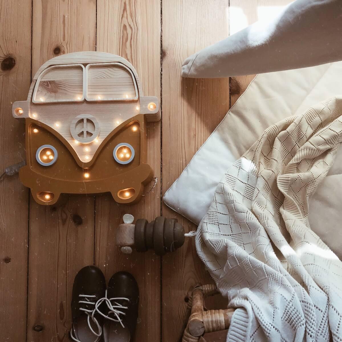 Lampe lumières VAN Little Lights mustard-wood