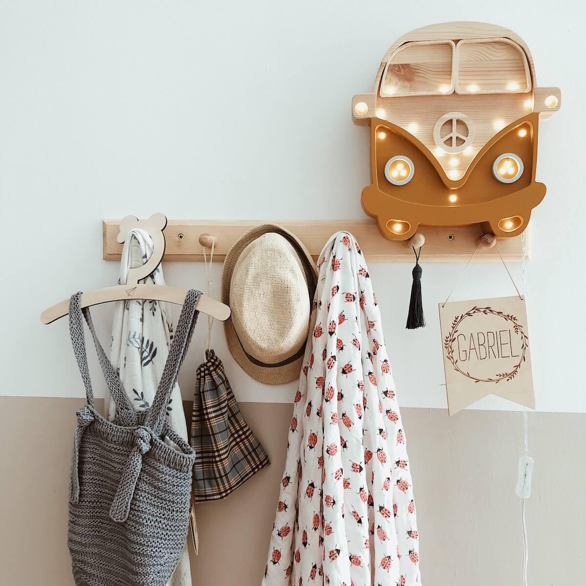 Lampe lumières VAN Little Lights mustard-wood