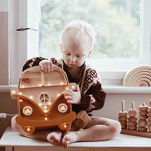 Lampe lumières VAN Little Lights mustard-wood