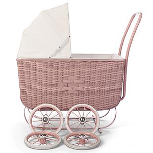 Landau poupée RETRO RATTAN Astrup pram