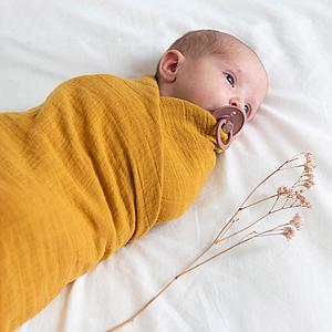 Lange 110x110cm BLISS MUSTARD Les Rêves d’Anaïs