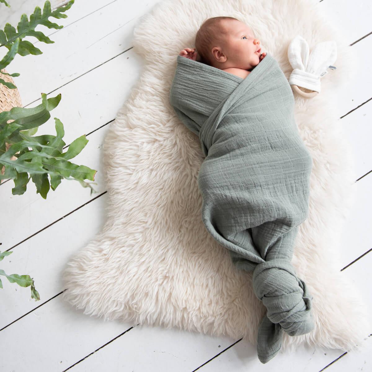 Lange 110x110cm BLISS OLIVE Les Rêves d’Anaïs