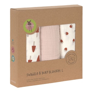 Langes 85x85cm LITTLE FOREST Laessig powder pink