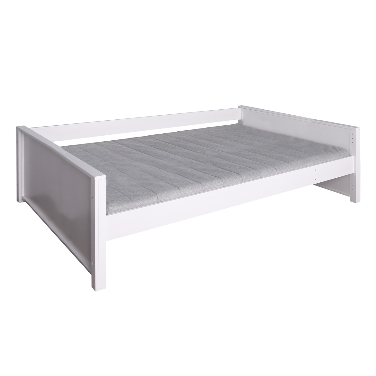 Lit 120x200cm KASVA hêtre laqué blanc