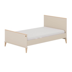Lit 120x200cm MILA & BEN Paidi Beige cashmere-bois scandinave