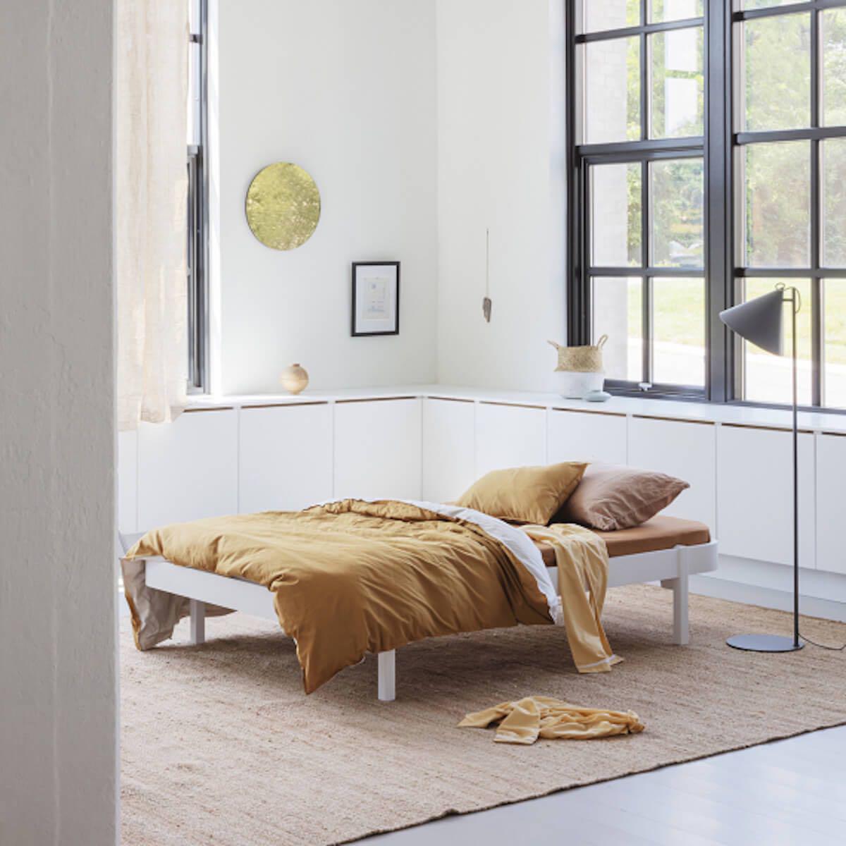 Lit 120x200cm WOOD LOUNGER Oliver Furniture blanc