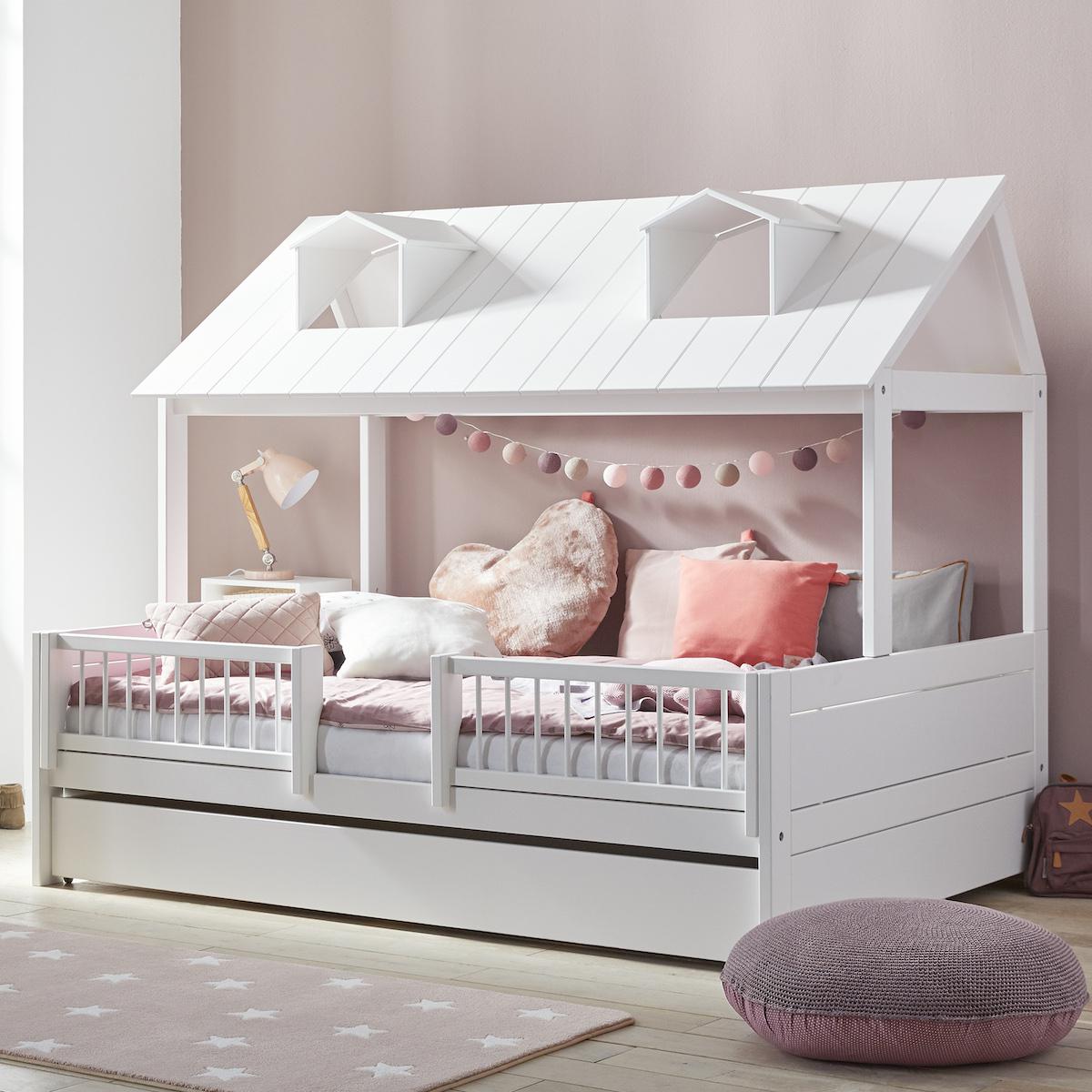 Lit 140x200cm-sommier luxe BEACH HOUSE  Lifetime blanc
