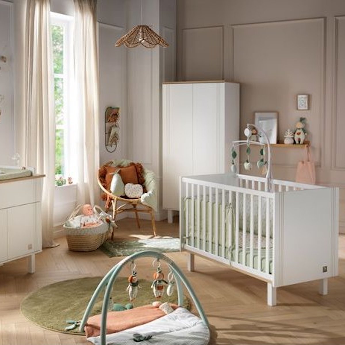 Lit 60x120cm ELEONORE Sauthon blanc