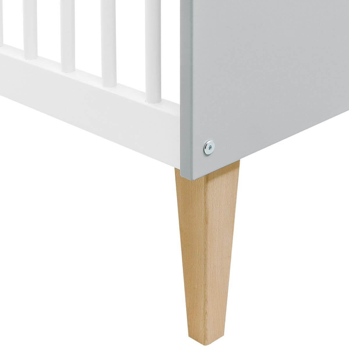 Lit 60x120cm EMMA Bopita blanc-gris