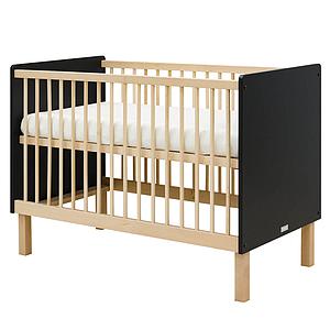 Lit 60x120cm FLORIS Bopita Noir Mat-Naturel