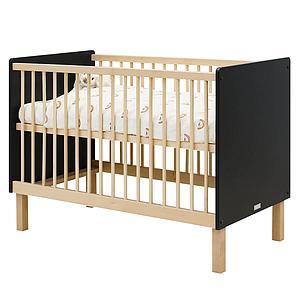 Lit 60x120cm FLORIS Bopita Noir Mat-Naturel