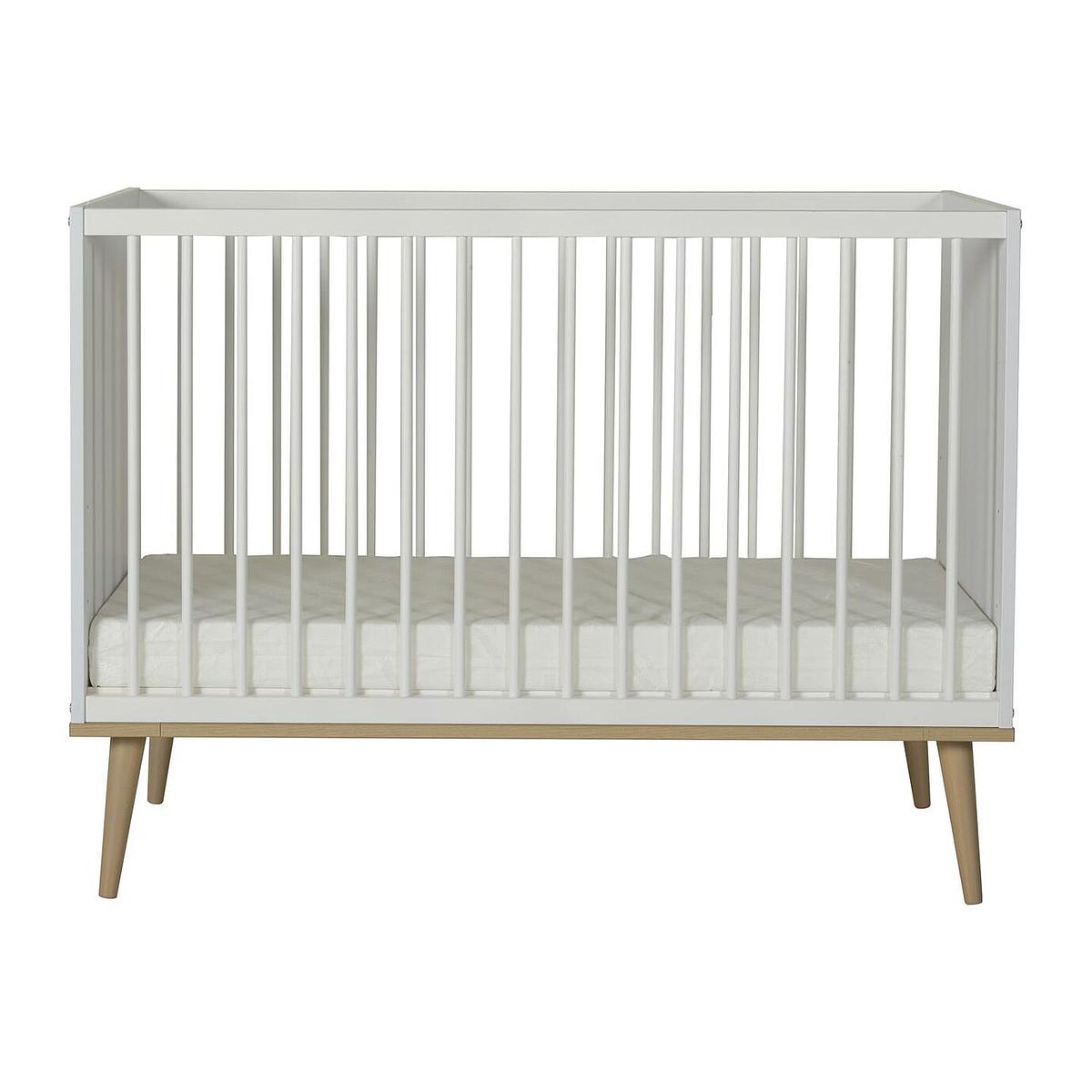 Lit 60x120cm FLOW Quax Chêne naturel-blanc