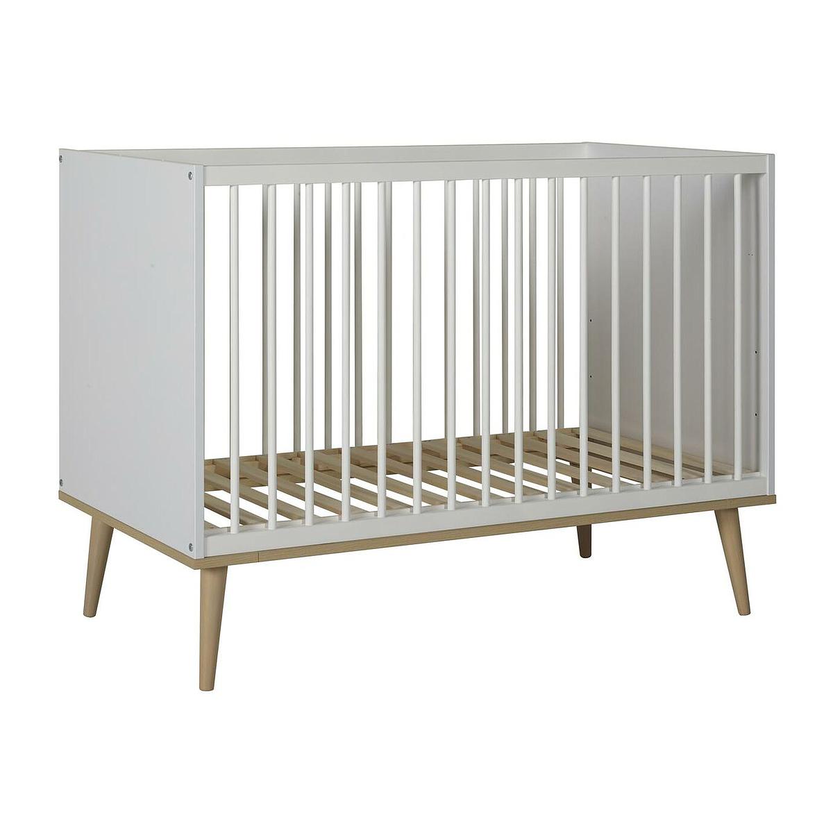 Lit 60x120cm FLOW Quax Chêne naturel-blanc