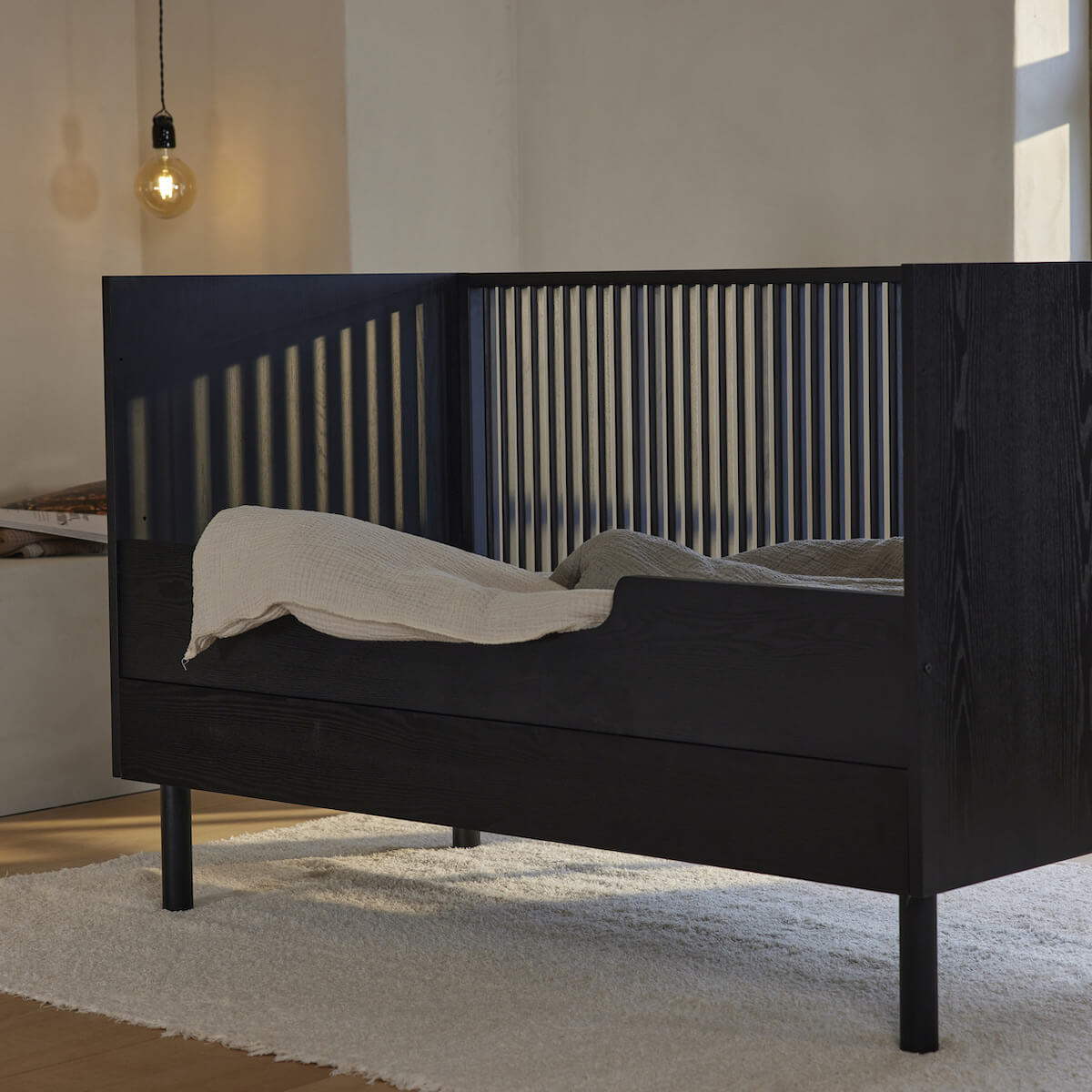 Lit 60x120cm HAI NO KI Quax frêne noir