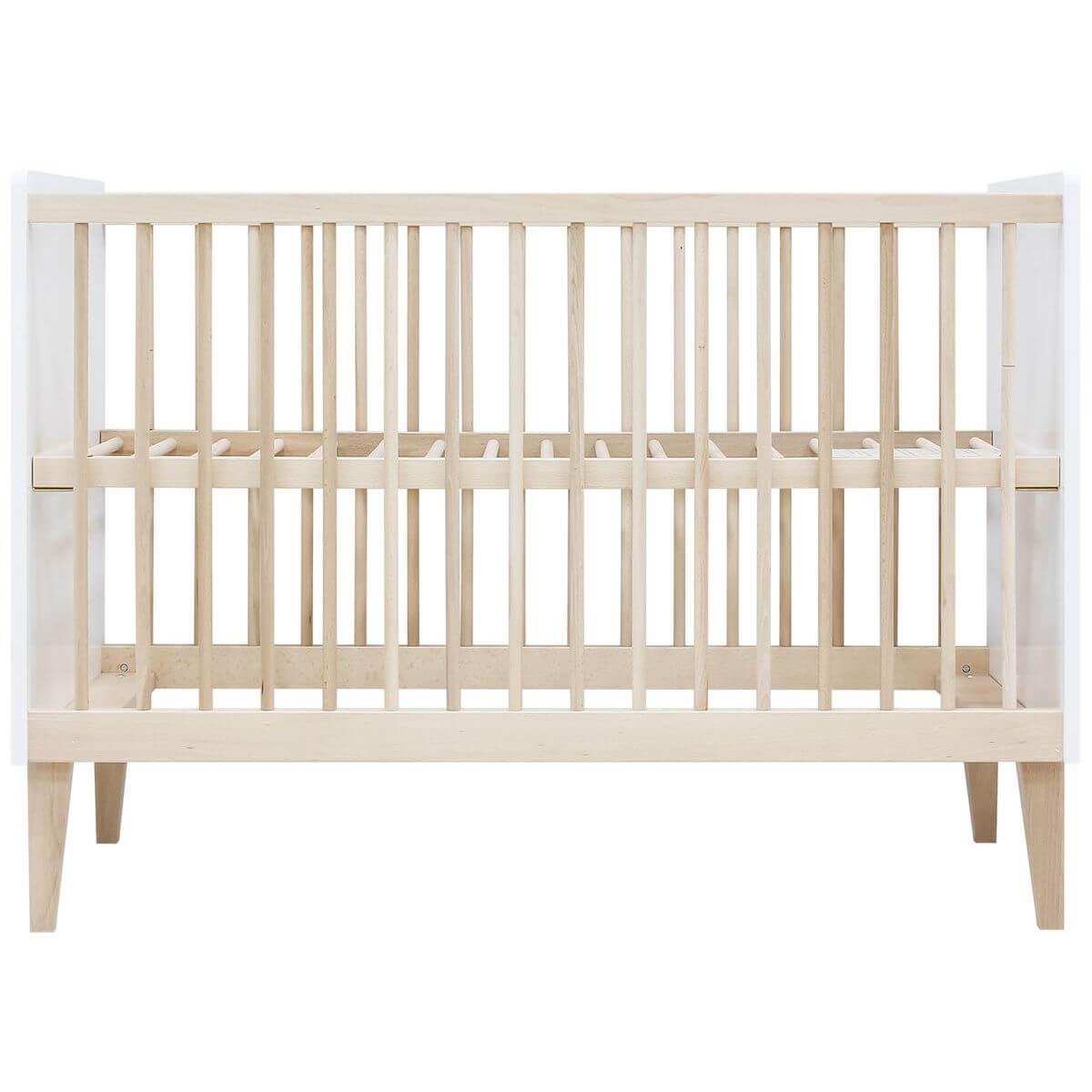 Lit 60x120cm INDY Bopita blanc-naturel