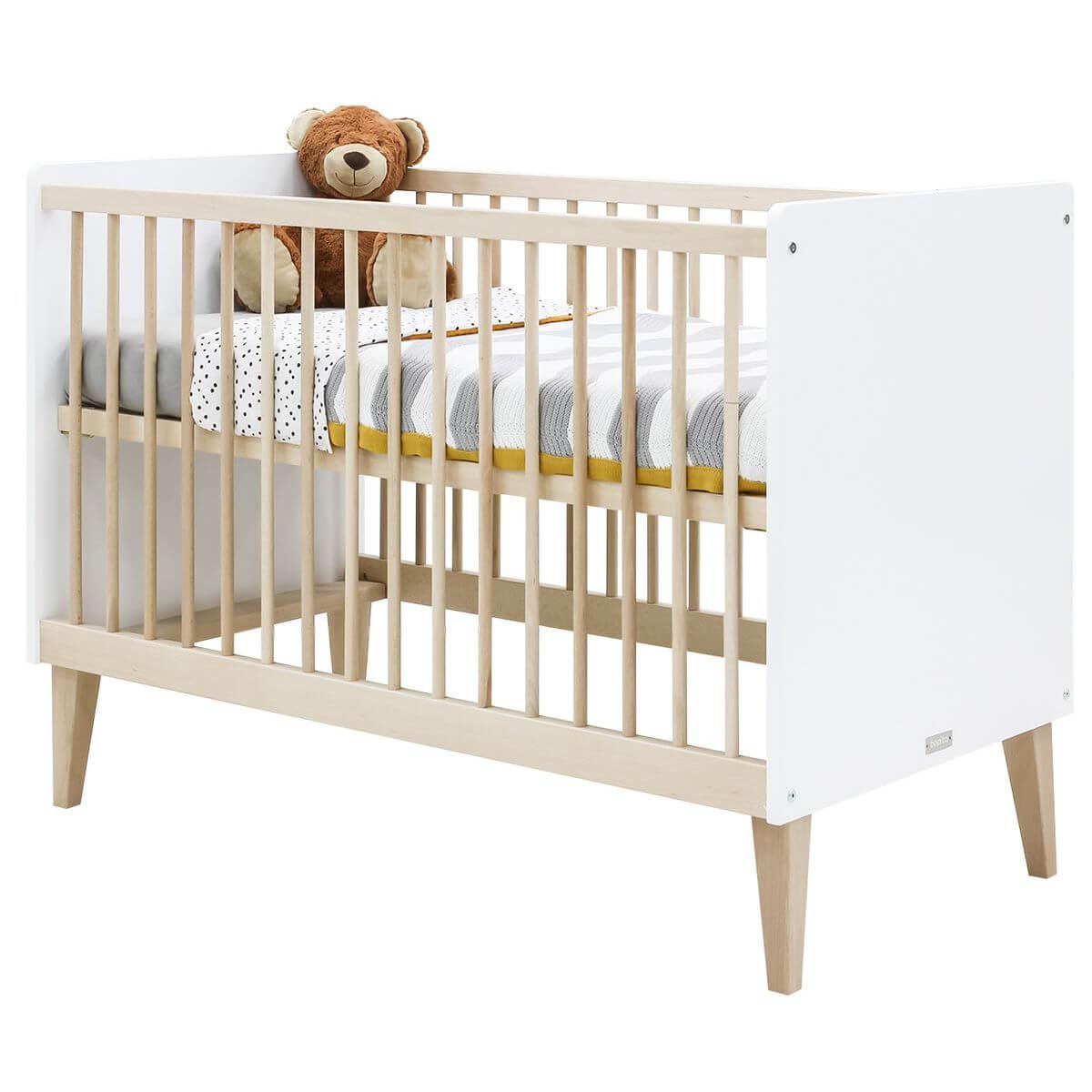 Lit 60x120cm INDY Bopita blanc-naturel