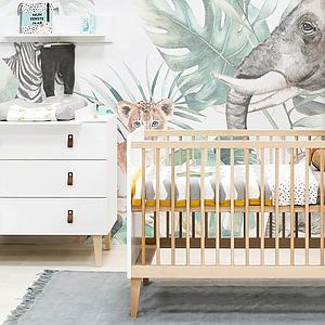 Lit 60x120cm INDY Bopita blanc-naturel