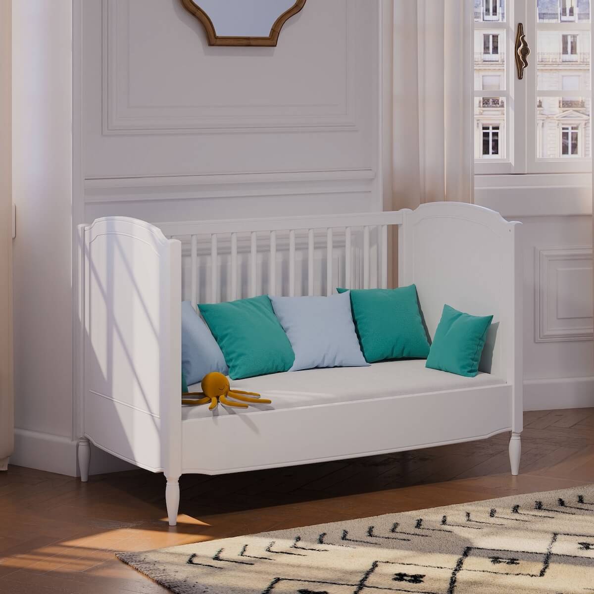 Lit 60x120cm LAFAYETTE Théo Bebe neige