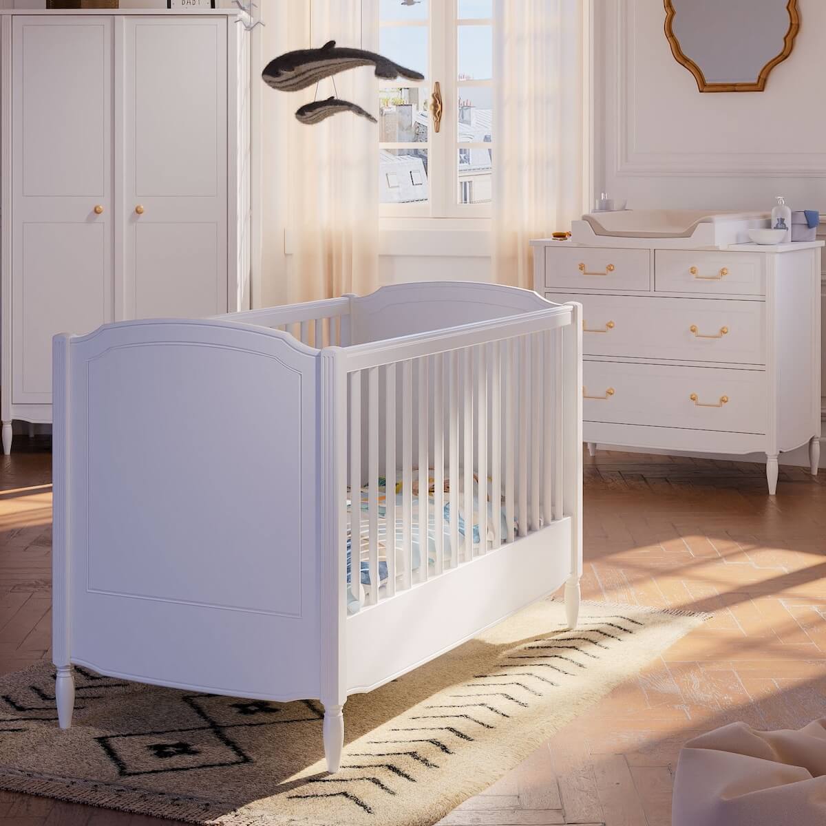 Lit 60x120cm LAFAYETTE Théo Bebe neige