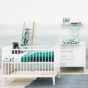 Lit 60x120cm LOCKER Bopita blanc