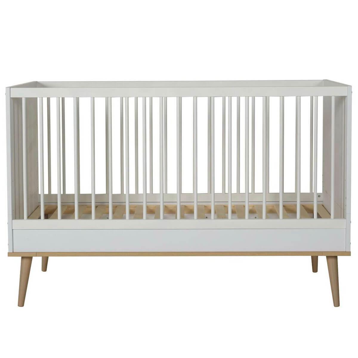 Lit 70x140cm FLOW Quax Chêne naturel-blanc
