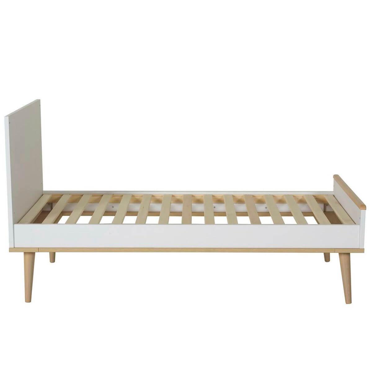 Lit 70x140cm FLOW Quax Chêne naturel-blanc