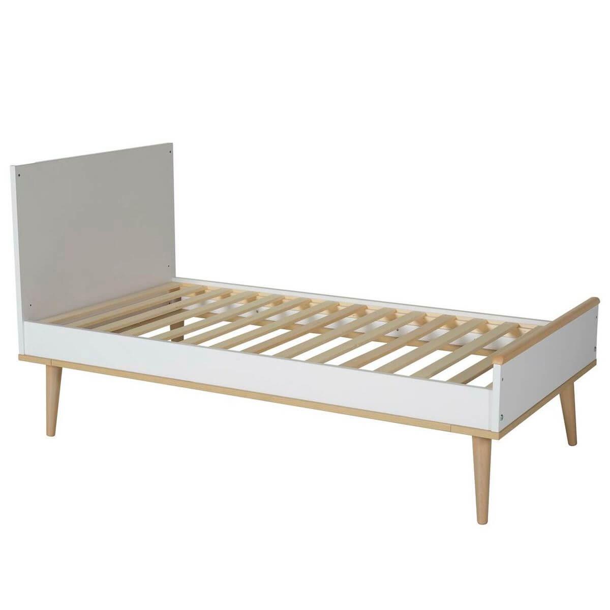 Lit 70x140cm FLOW Quax Chêne naturel-blanc